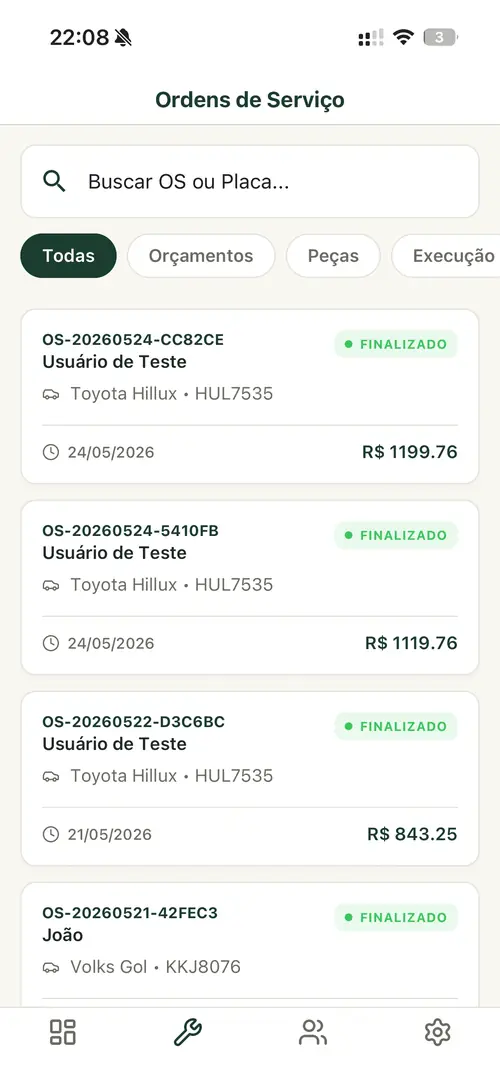 Aplicativo Moven Oficina